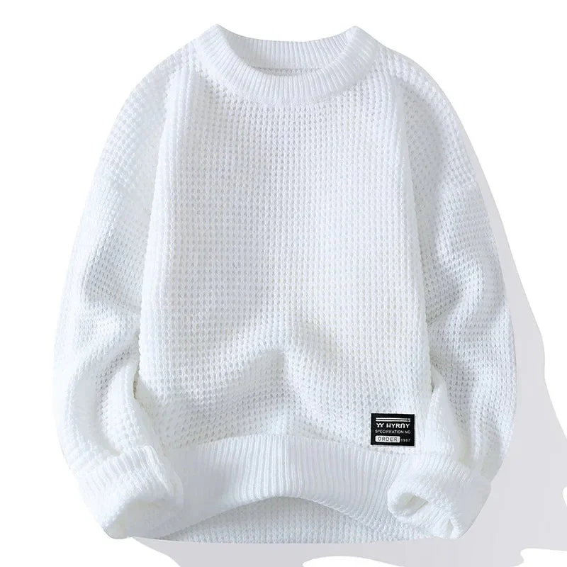 Henning – Waffelgestrickter Pullover Mit Langen Ärmeln - Image 5