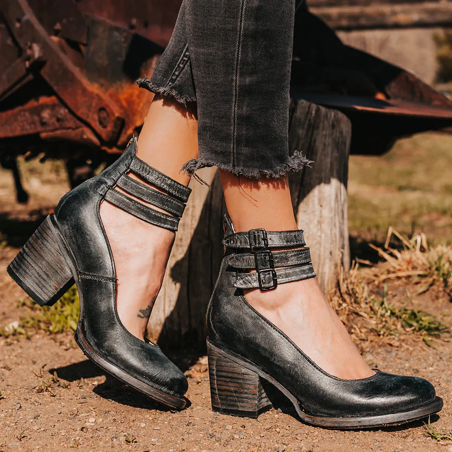 HENRIETTA - SCHUHE MIT ABSATZ AUS VINTAGE-LEDER - Image 2