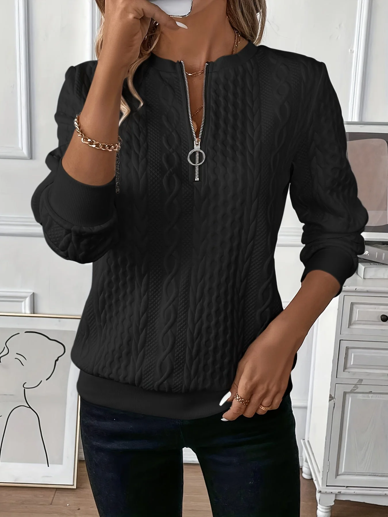 Herald™ - Stilvoller Pullover mit Reißverschluss - Image 12