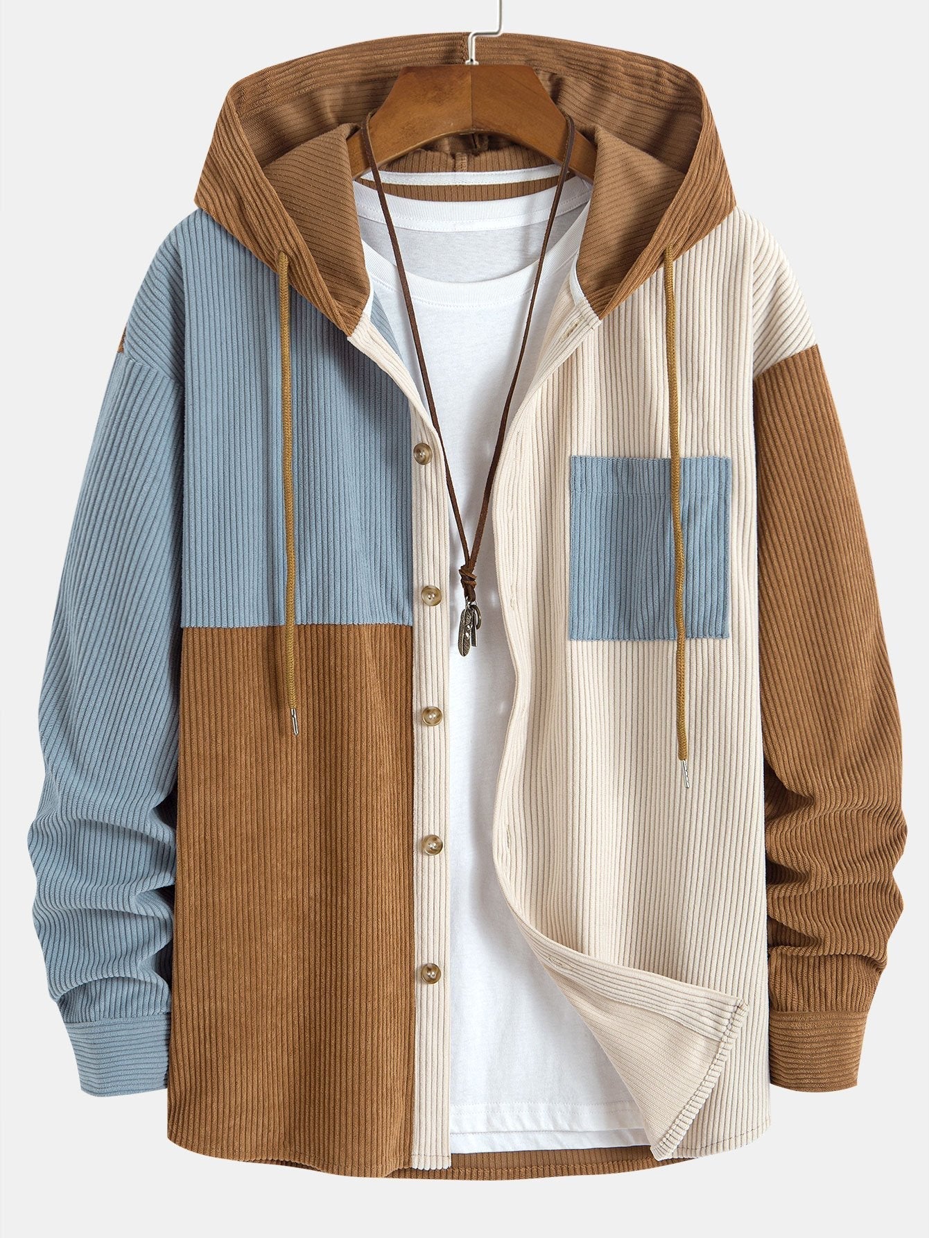 Herk – Set Aus Kapuzenpullover Und Hose Aus Cord Patchwork