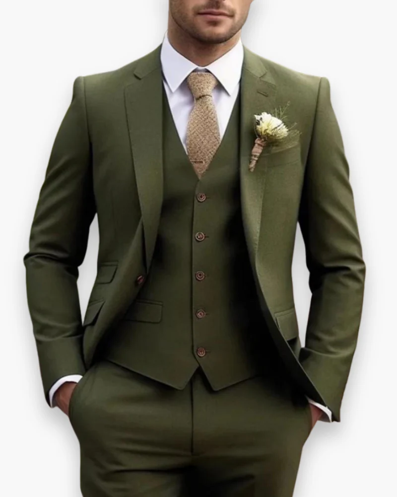 Herren Anzug 3-teilig Slim Fit | Klassisch & Elegant für Hochzeitsgäste