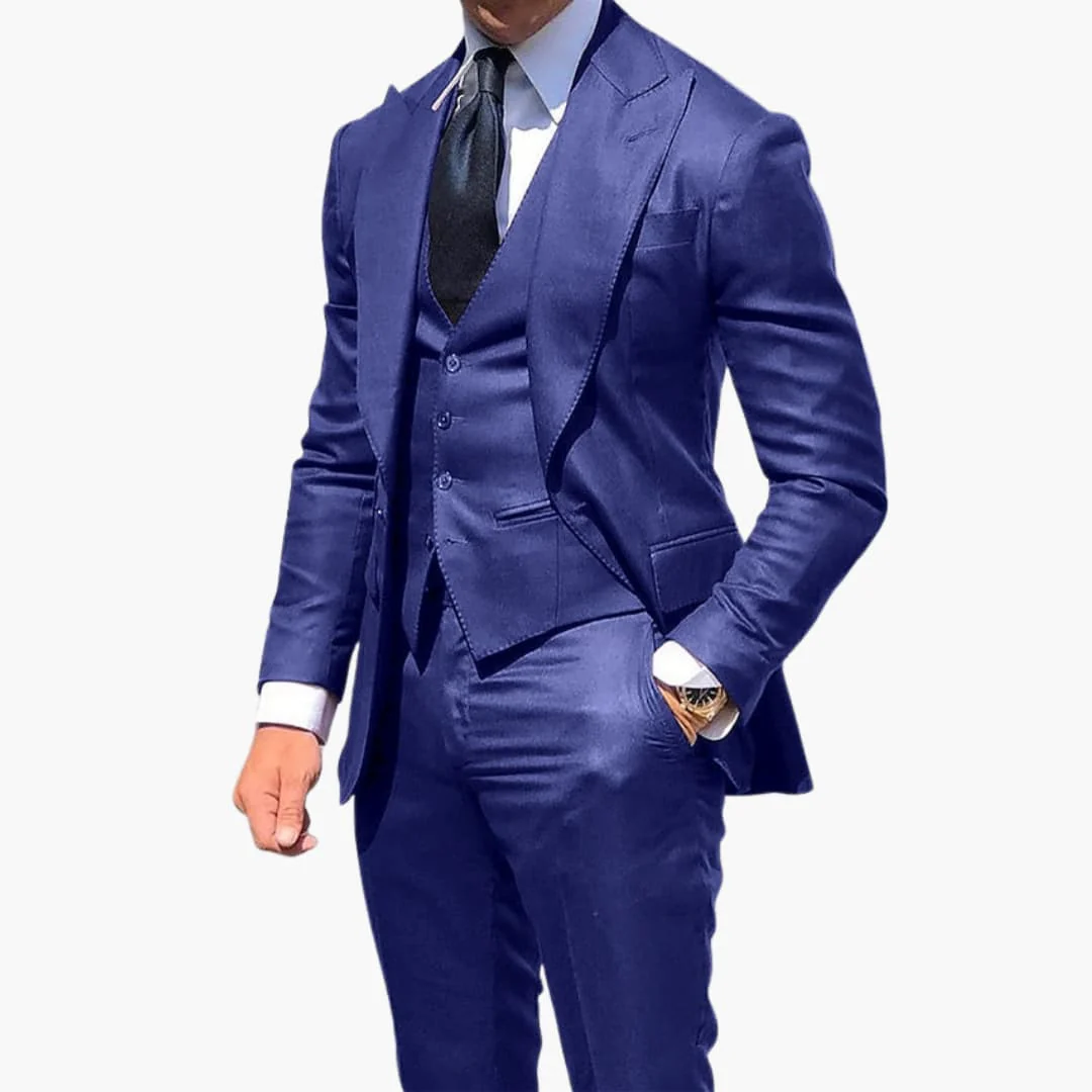 Herren Anzug dreiteilig mit Weste Jacke und Hose - Image 2