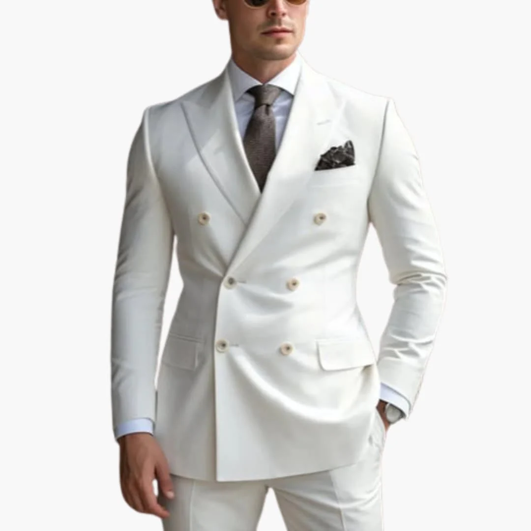 Herren Anzug zweiteilig mit Doppelreiher und Slim Fit Hose - Image 4