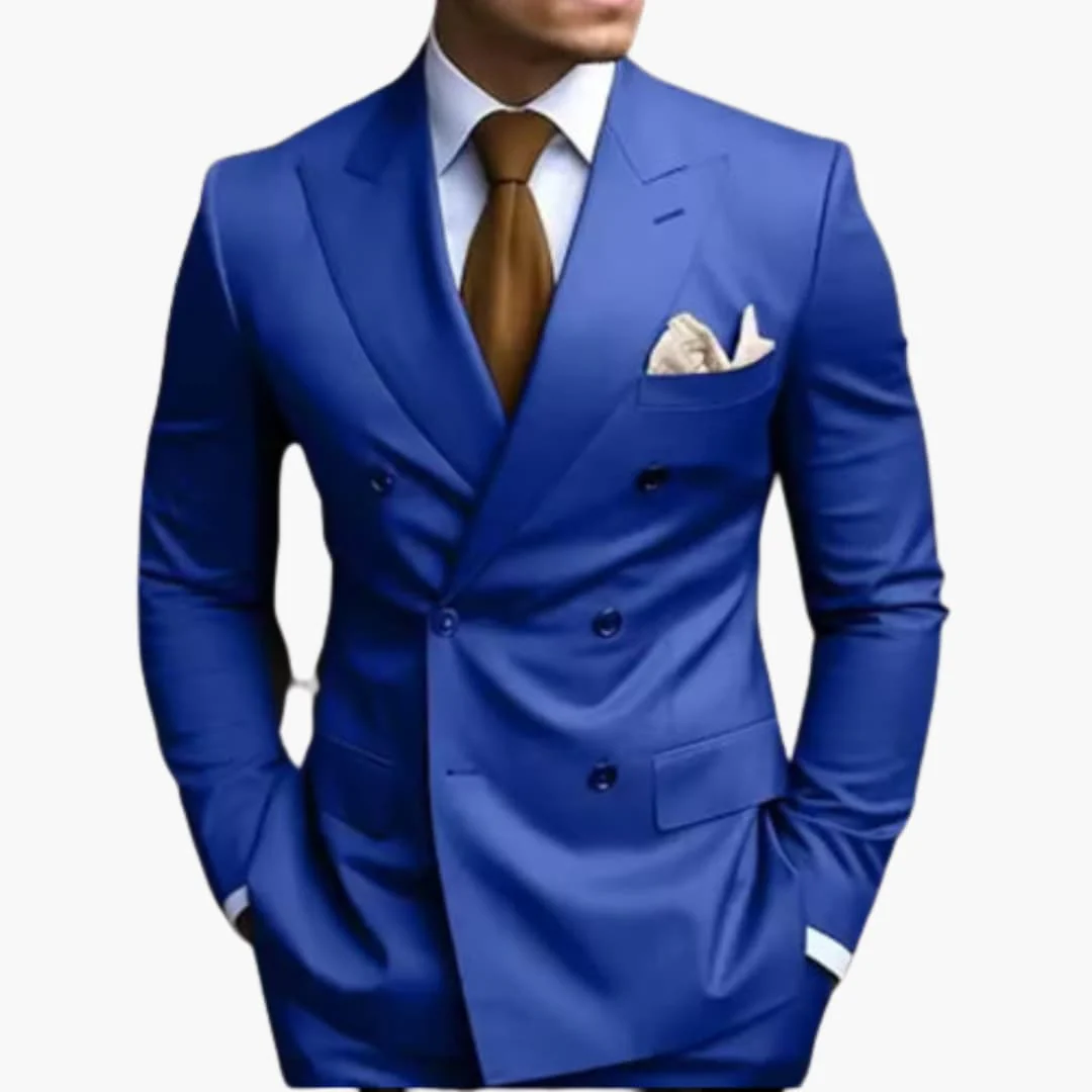 Herren Anzug zweiteilig mit Doppelreiher und Slim Fit Hose - Image 5