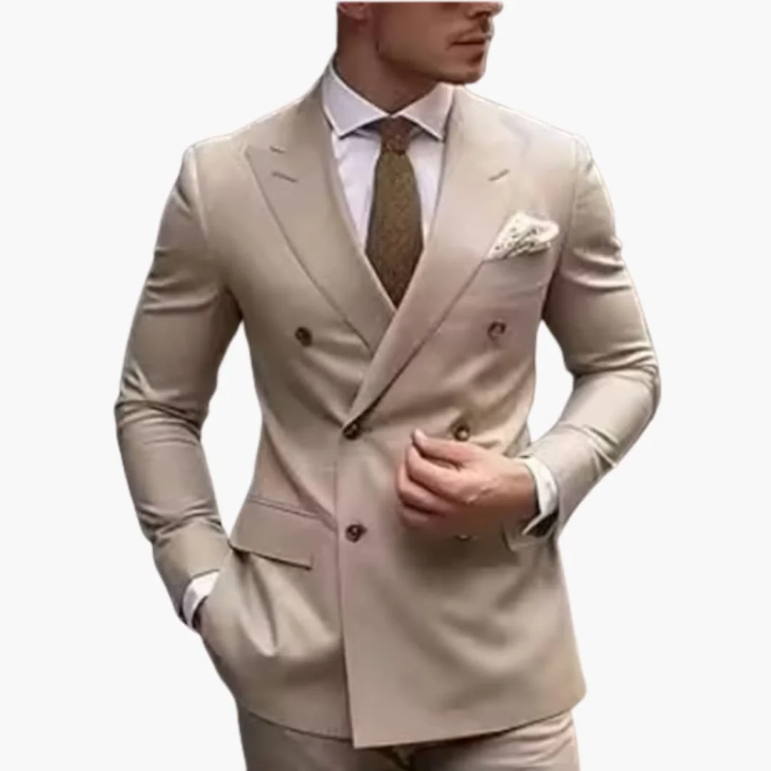 Herren Anzug zweiteilig mit Doppelreiher und Slim Fit Hose - Image 7