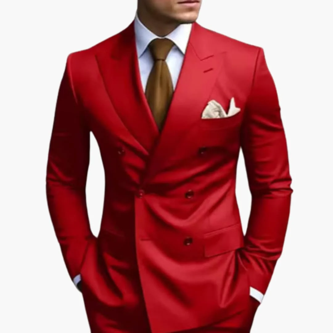 Herren Anzug zweiteilig mit Doppelreiher und Slim Fit Hose - Image 8