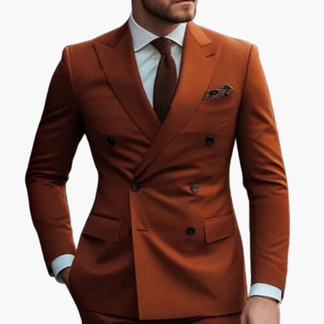 Herren Anzug zweiteilig mit Doppelreiher und Slim Fit Hose - Image 9