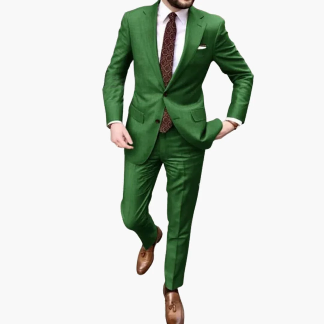 Herren Anzug zweiteilig mit Reverskragen und Slim Fit Hose - Image 4