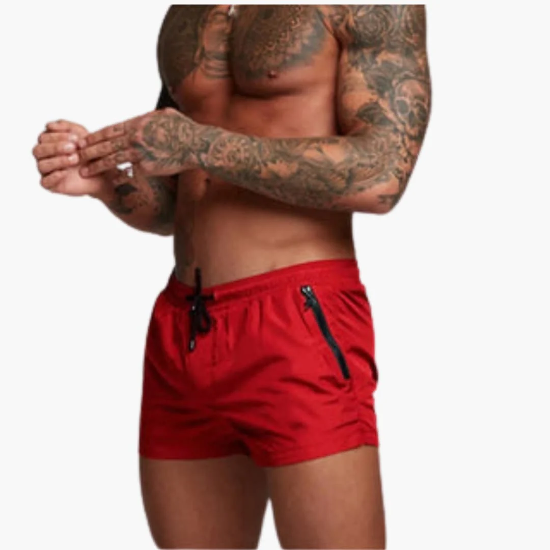 Herren Badeshorts mit Kordelzug und Seitentaschen mit Reißverschluss - Image 3