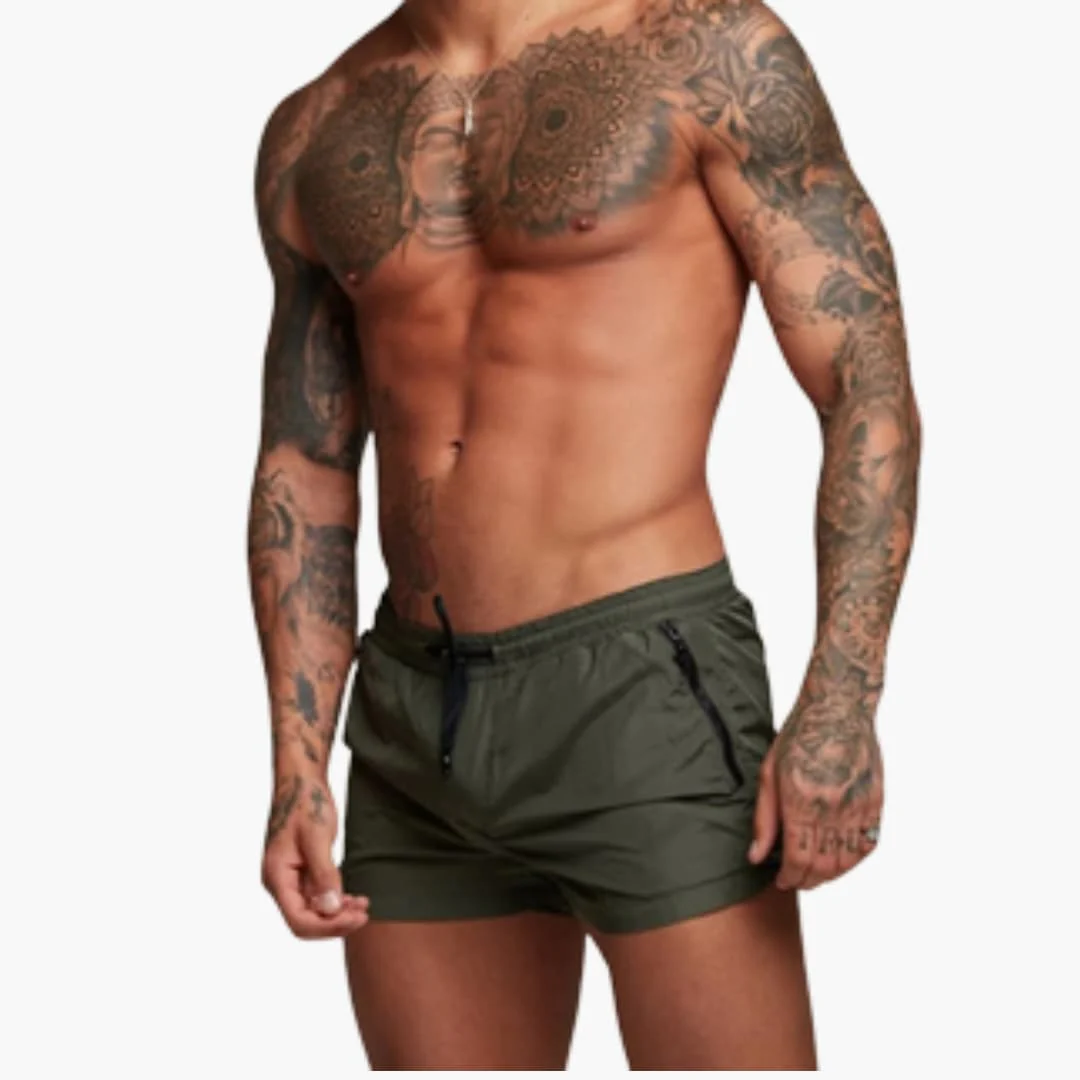 Herren Badeshorts mit Kordelzug und Seitentaschen mit Reißverschluss - Image 4