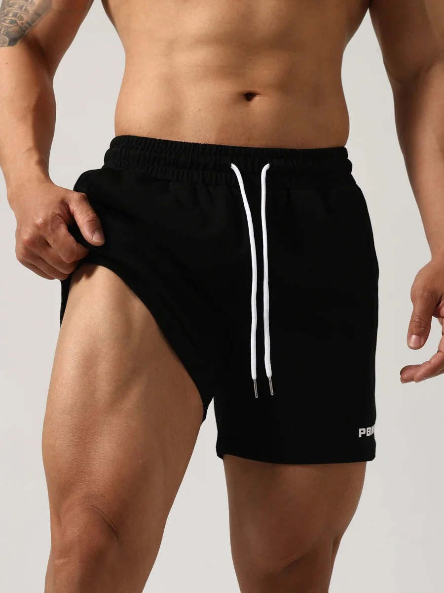 Herren Baumwolle Stretch Fitness Gym Shorts - Image 4