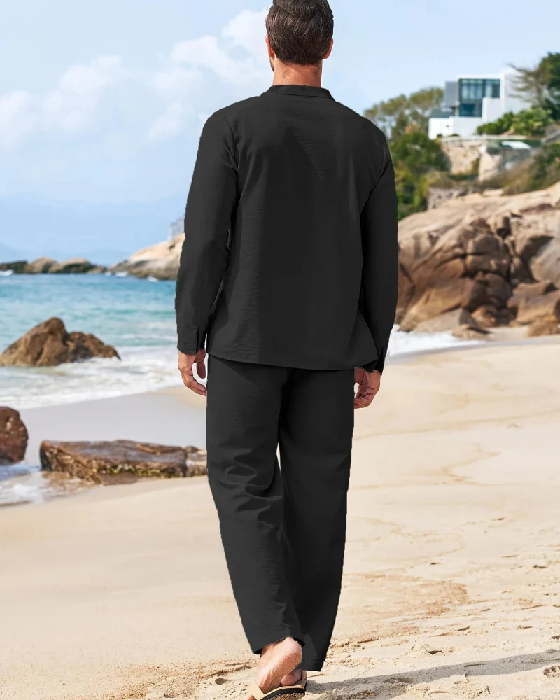 Herren bequemes Oberteil- und Hosen-Sommer-Set | Moderner - Image 5