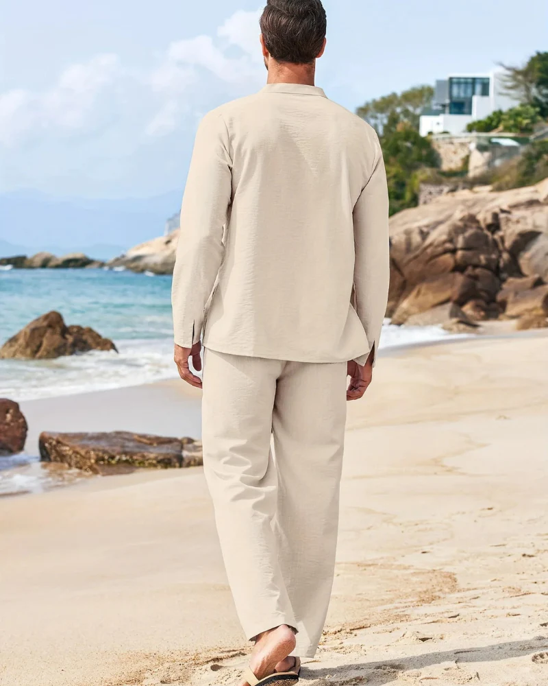 Herren bequemes Oberteil- und Hosen-Sommer-Set | Moderner - Image 6