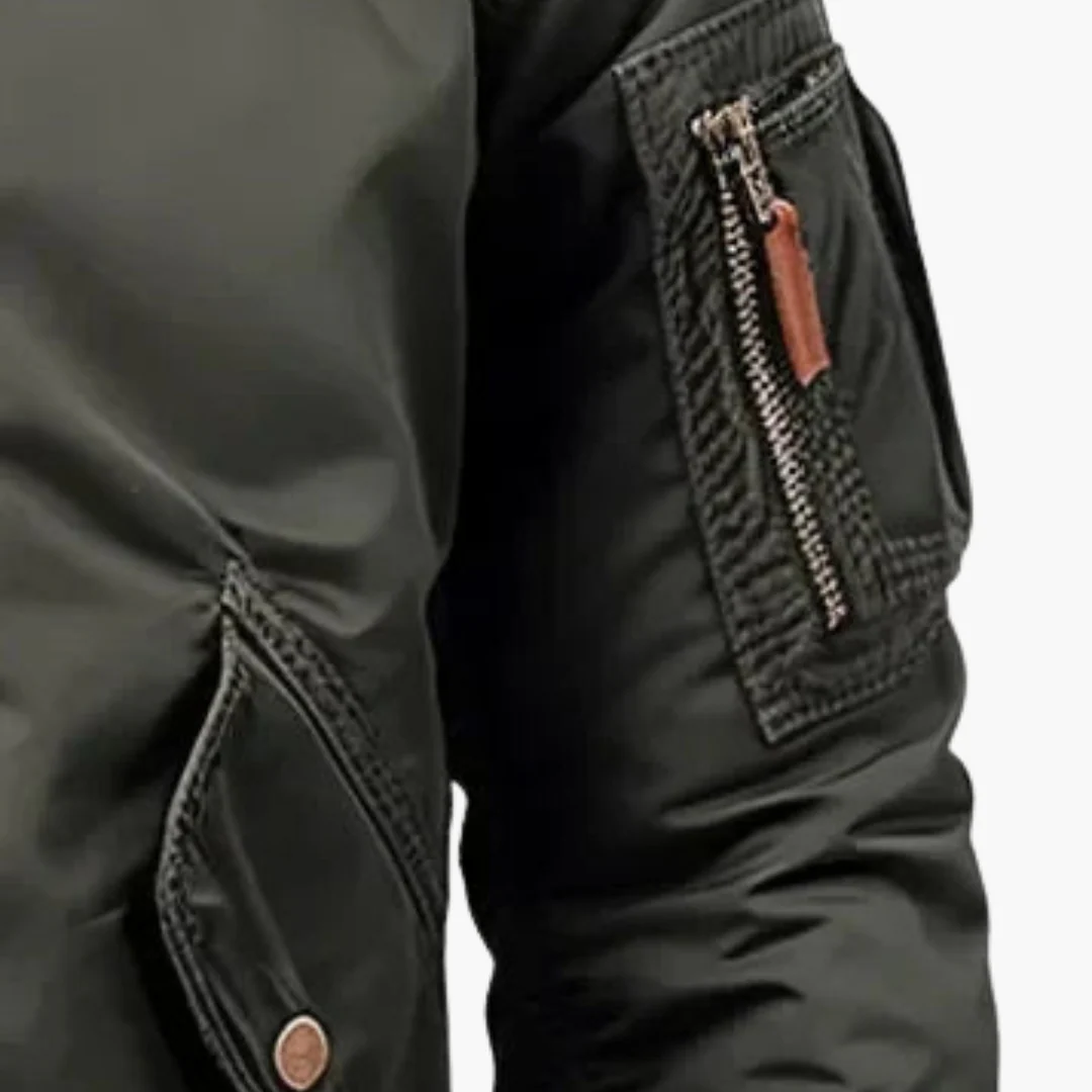 Herren Bomberjacke mit Kragen und Ärmeltasche - Image 2