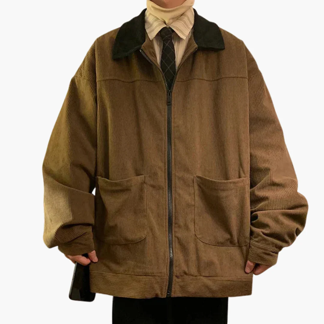 Herren Bomberjacke mit Reißverschluss und Vordertaschen - Image 4