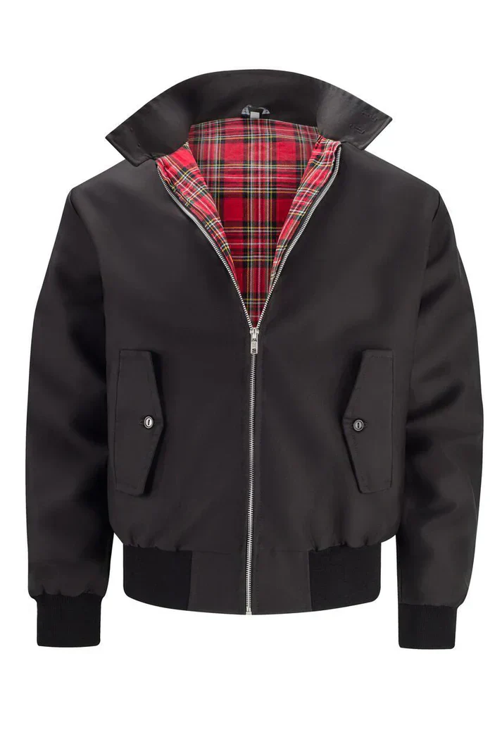 Herren Bomberjacke Stehkragen Karofutter - Image 2