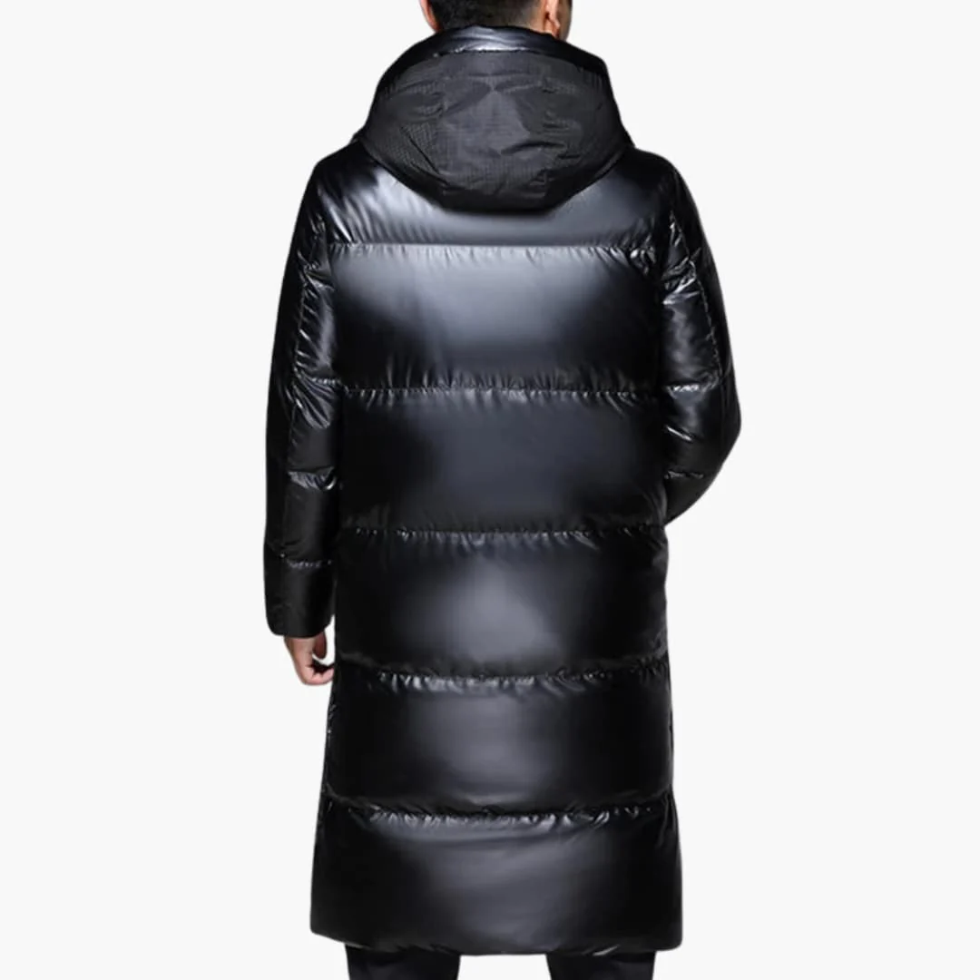 Herren Daunenjacke mit Kapuze und durchgehendem Reißverschluss - Image 3