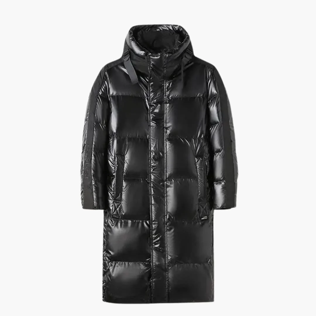 Herren Daunenjacke mit Kapuze und durchgehendem Reißverschluss - Image 4