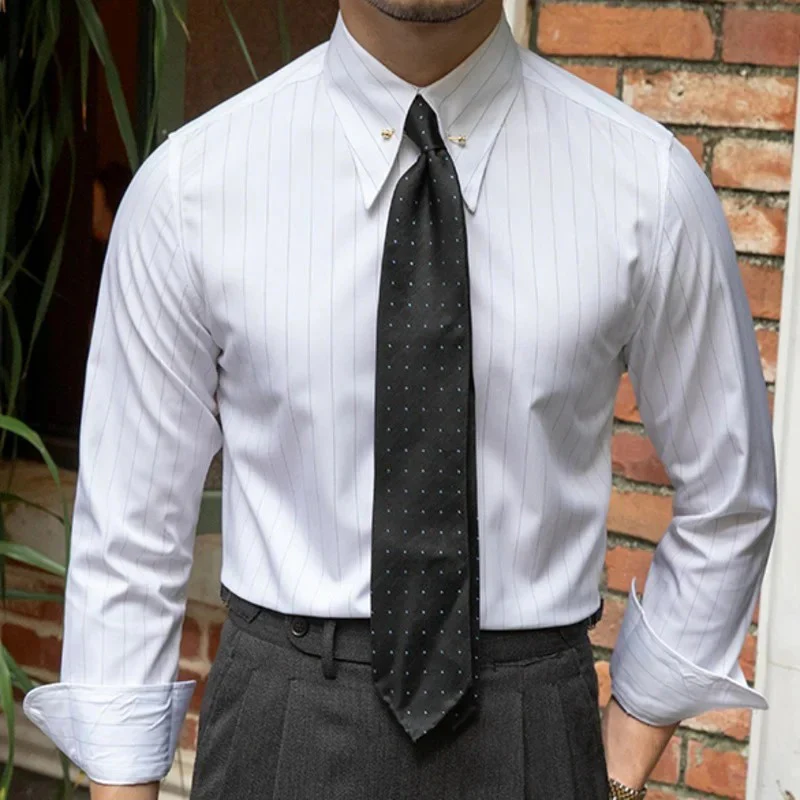 Herren elegantes Businesshemd | Weiß - Image 4
