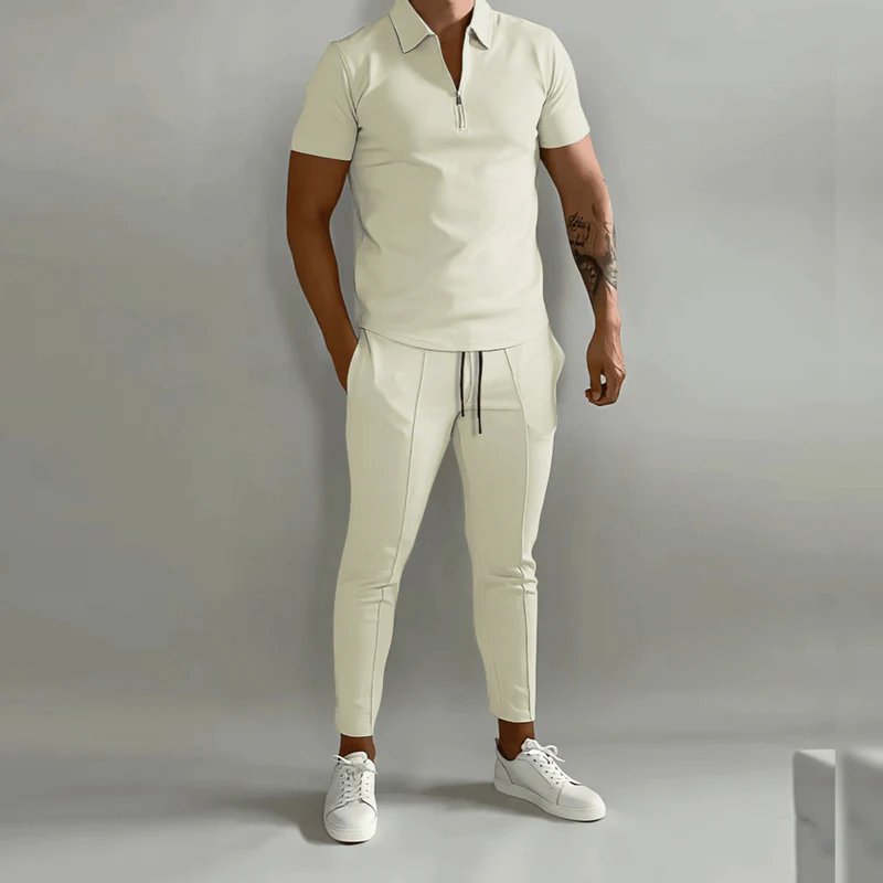 Herren Elegantes Polo Shirt und Hose Set | Stilvoll - Image 3