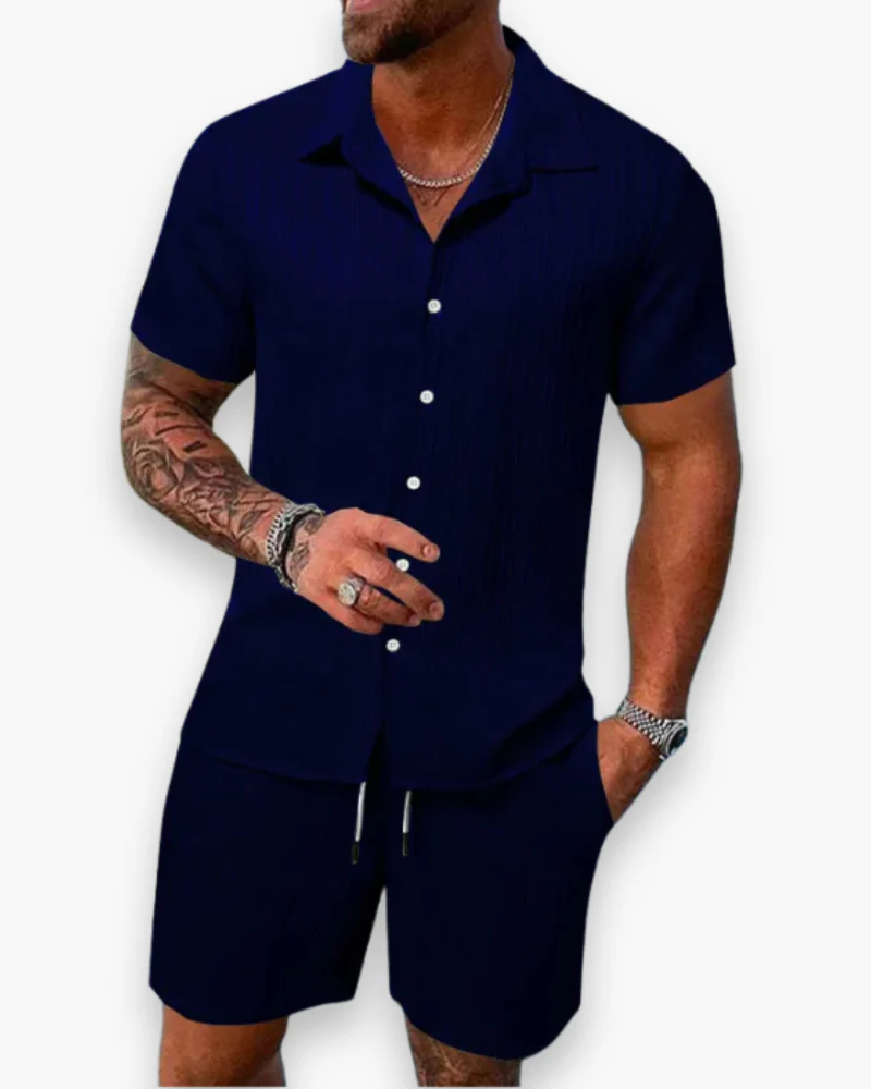 Herren Elegantes Sommer Set | Shirt Und Shorts - Image 7