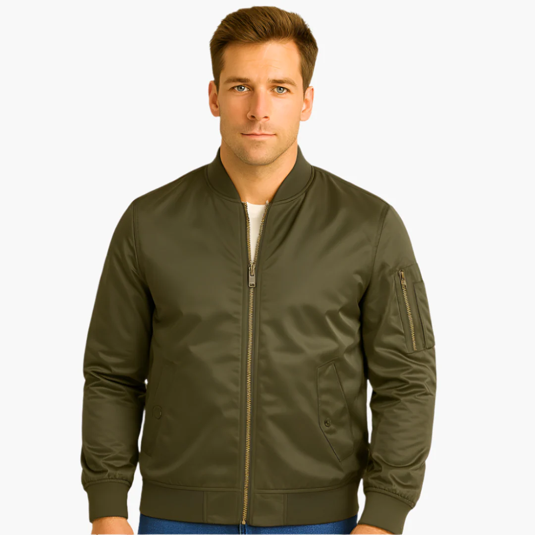 Herren Fliegerjacke mit geripptem Kragen - Image 3
