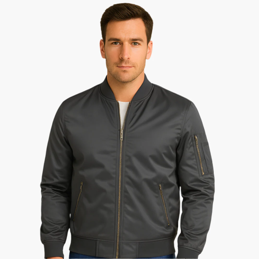Herren Fliegerjacke mit geripptem Kragen - Image 4