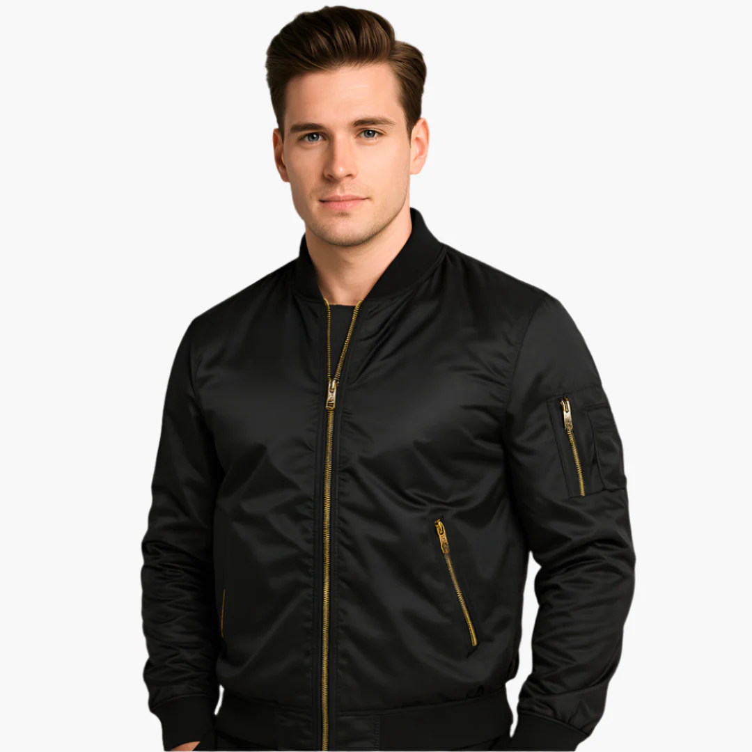 Herren Fliegerjacke mit geripptem Kragen - Image 9