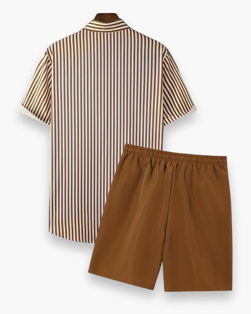 Herren Freizeit Set mit Streifen | Sommerlich & Bequem