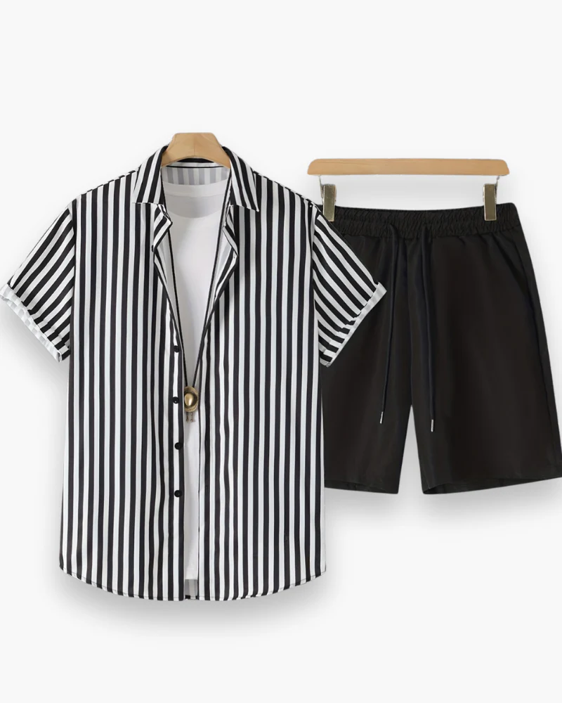 Herren Freizeit Set mit Streifen | Sommerlich & Bequem - Image 7