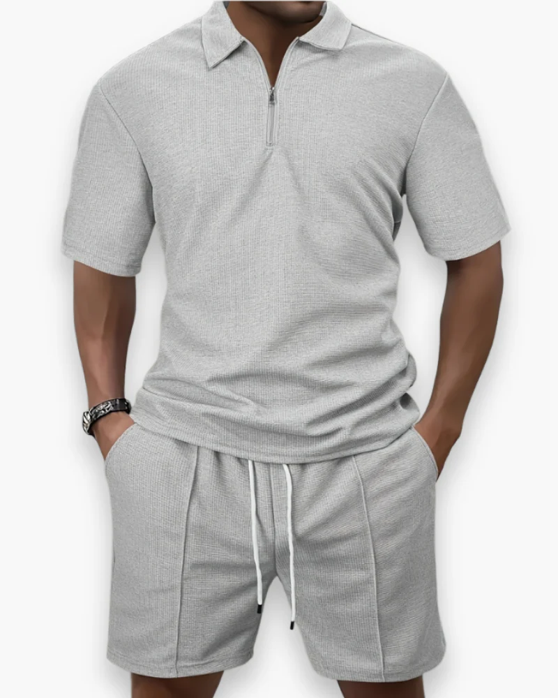 Herren Freizeit Set mit Zipper Polo | Leichtes Sommer Outfit - Image 10