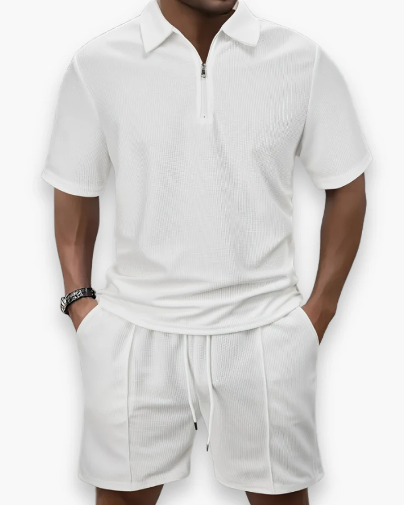 Herren Freizeit Set mit Zipper Polo | Leichtes Sommer Outfit - Image 8