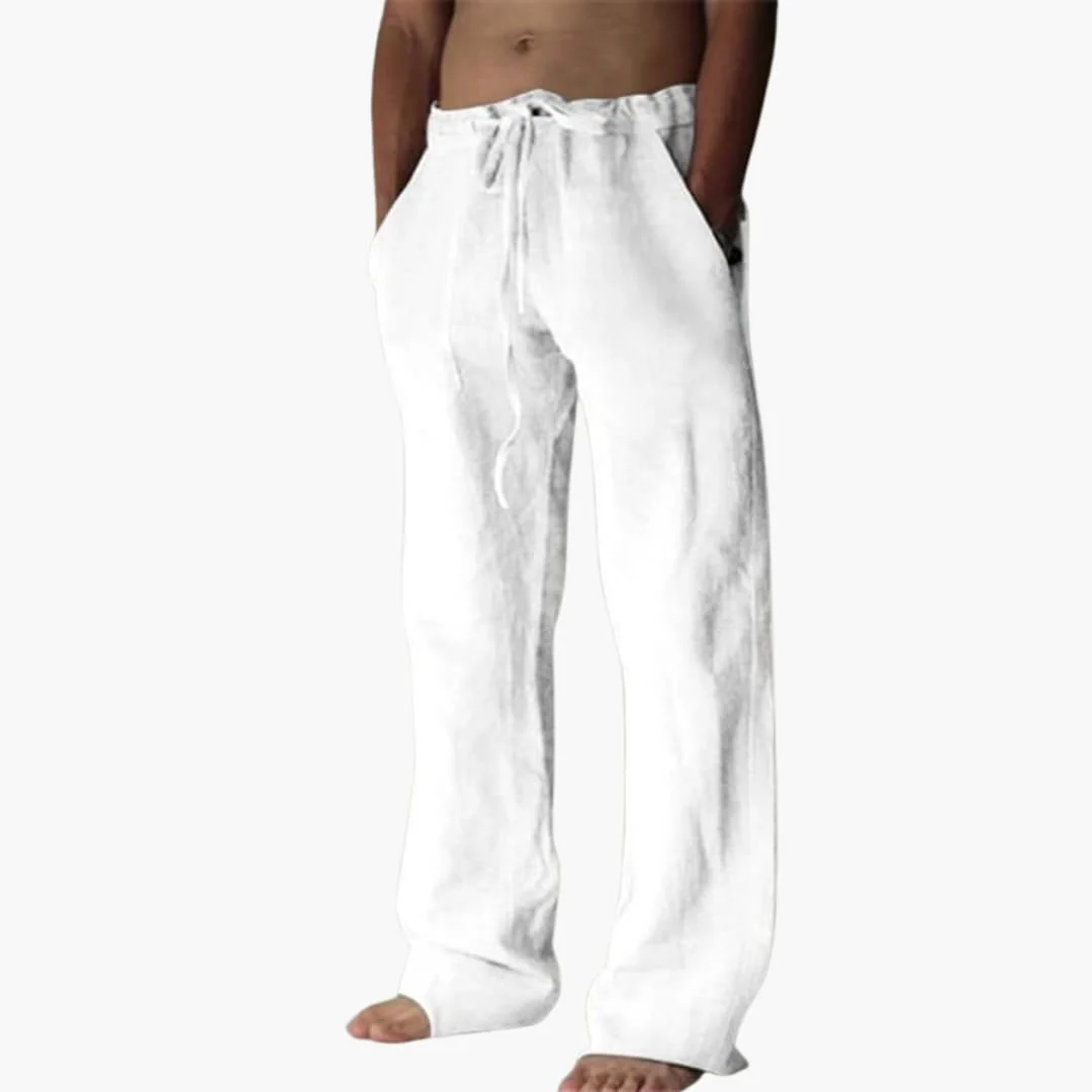 Herren Freizeithose aus Leinen mit Kordelzug für Sommer - Image 5