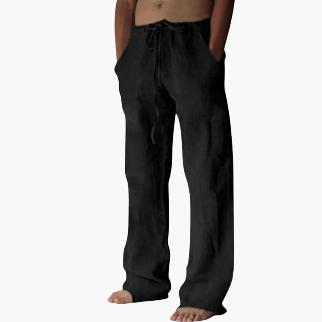 Herren Freizeithose aus Leinen mit Kordelzug für Sommer - Image 6