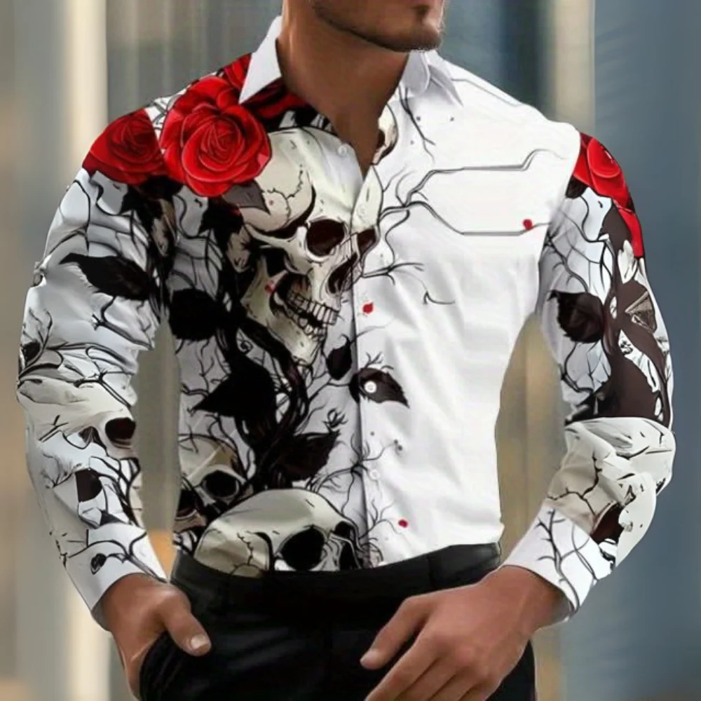 Herren Halloween-Hemd mit Print | Langarm - Image 5