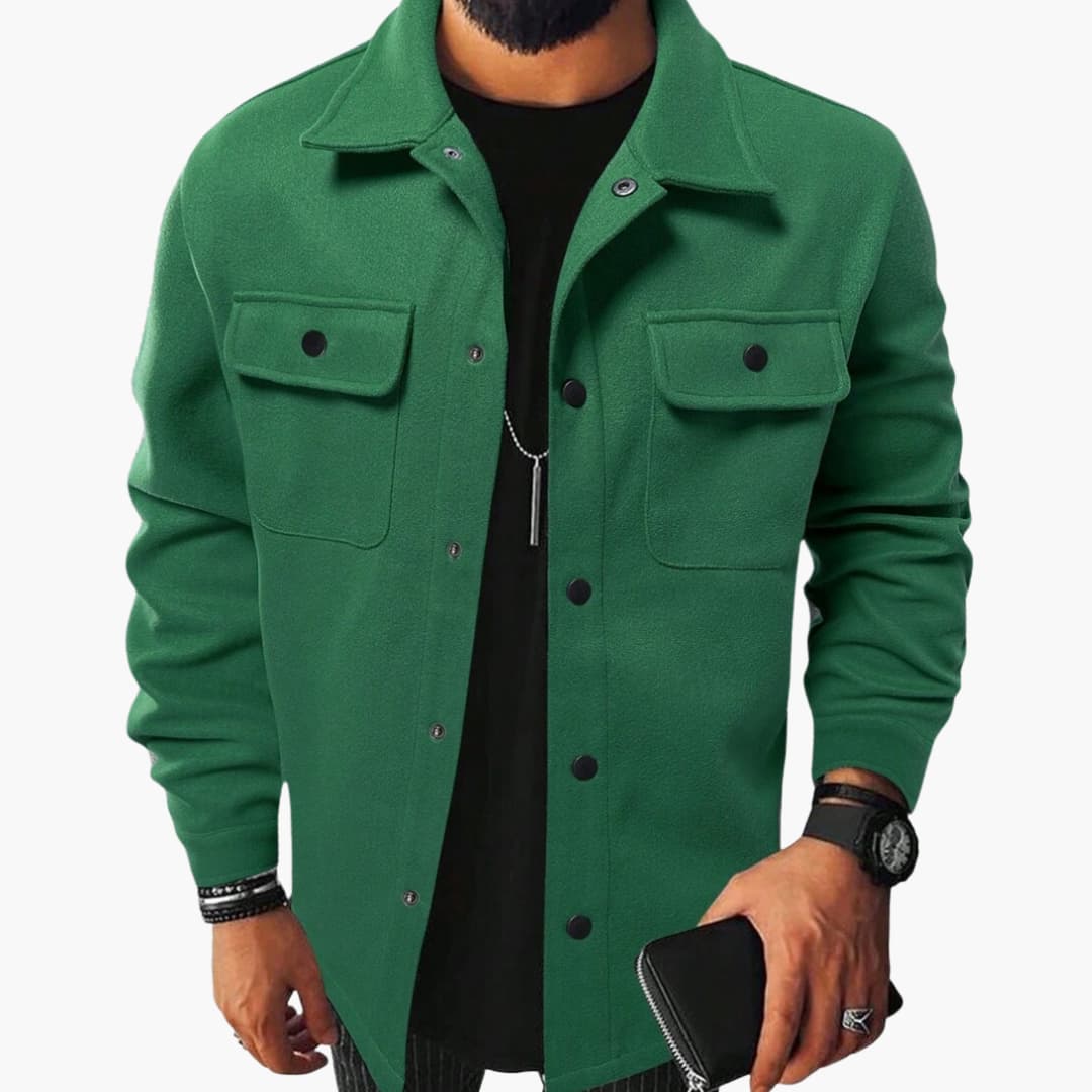 Herren hemd mit Knopfleiste Brusttaschen und langen Ärmeln - Image 7