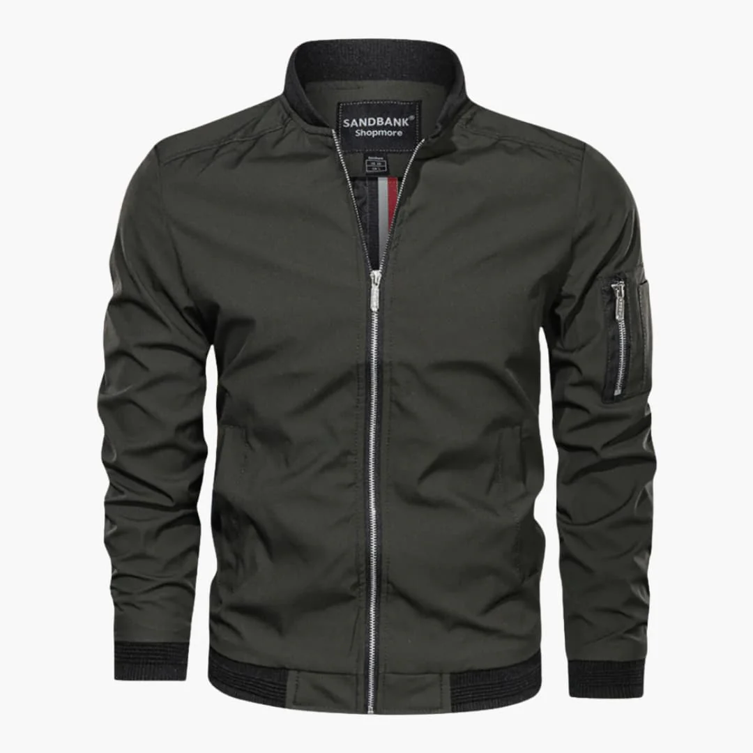 Herren jacke mit Frontreißverschluss und Ärmeltasche
