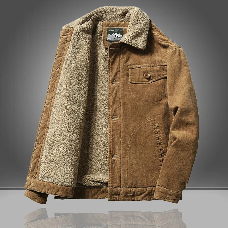 Herren Jahrgang Knopf Daunen Jacke | Warme