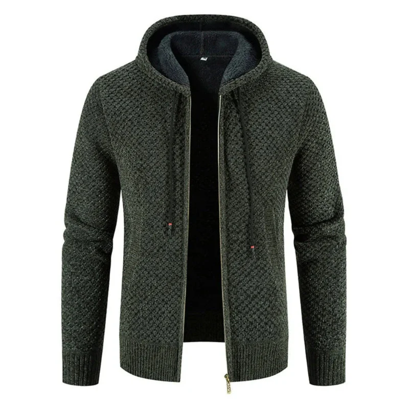 Herren Kapuzenjacke - Warme Reißverschlussjacke mit Fleecefutter für Herbst und Winter - Image 9