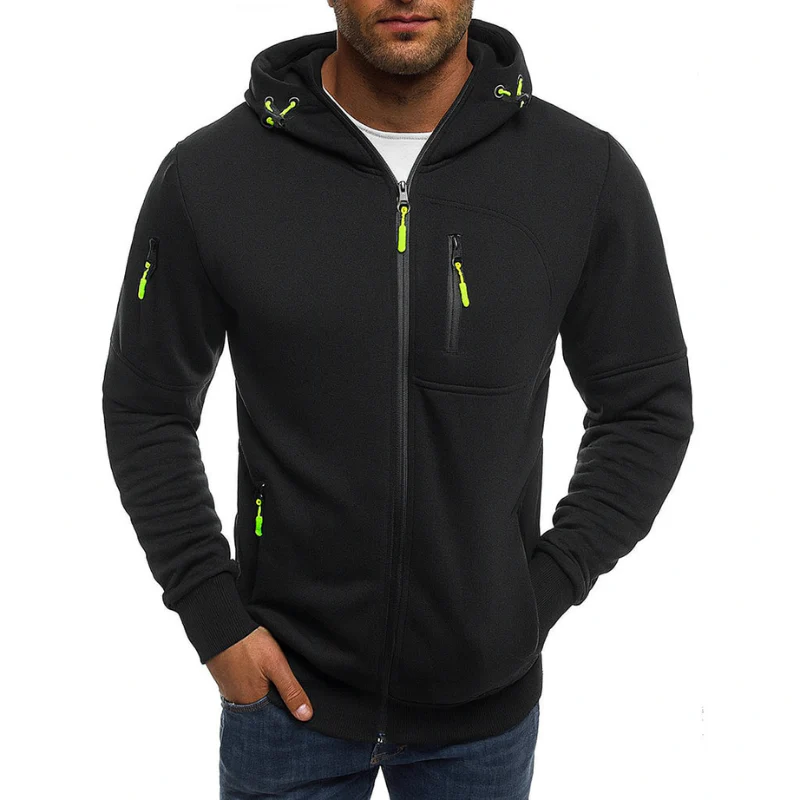 Herren-Kapuzenpullover mit Reißverschluss – Freizeitstil und sportliche Aktivitäten - Image 4
