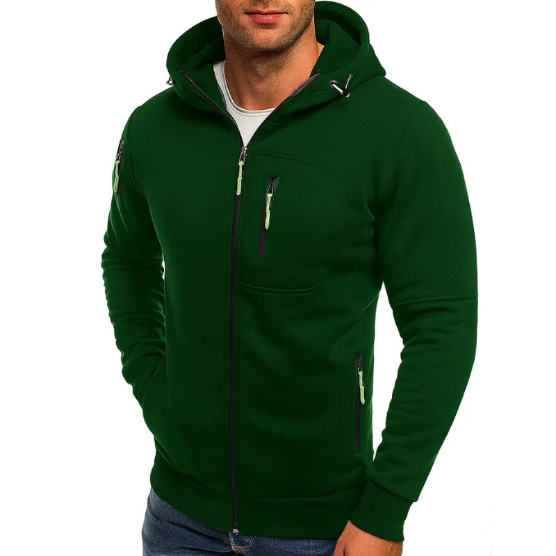 Herren-Kapuzenpullover mit Reißverschluss – Freizeitstil und sportliche Aktivitäten - Image 6