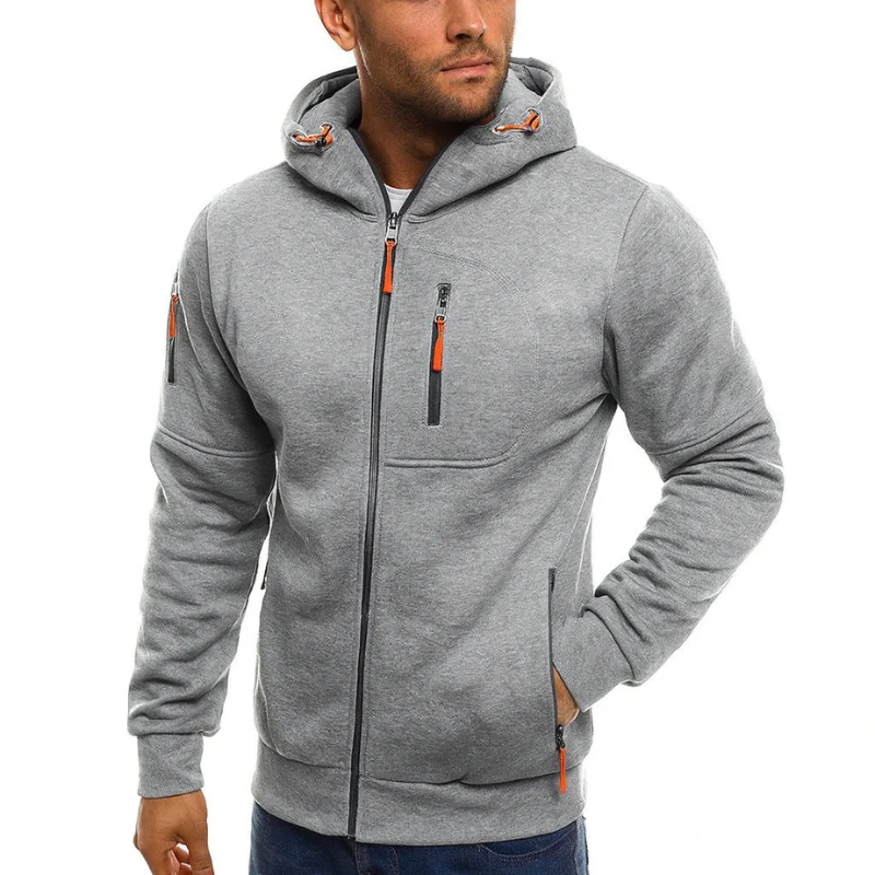Herren-Kapuzenpullover mit Reißverschluss – Freizeitstil und sportliche Aktivitäten - Image 7
