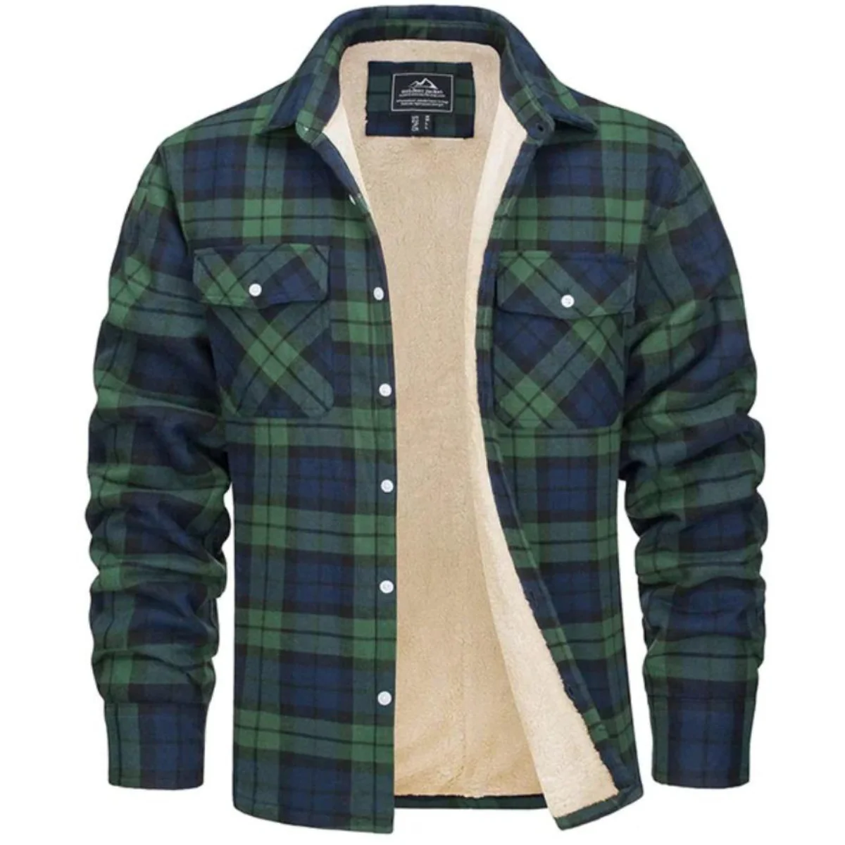 Herren Kariertes Fleecejacke | Freizeit Winterbekleidung - Image 3