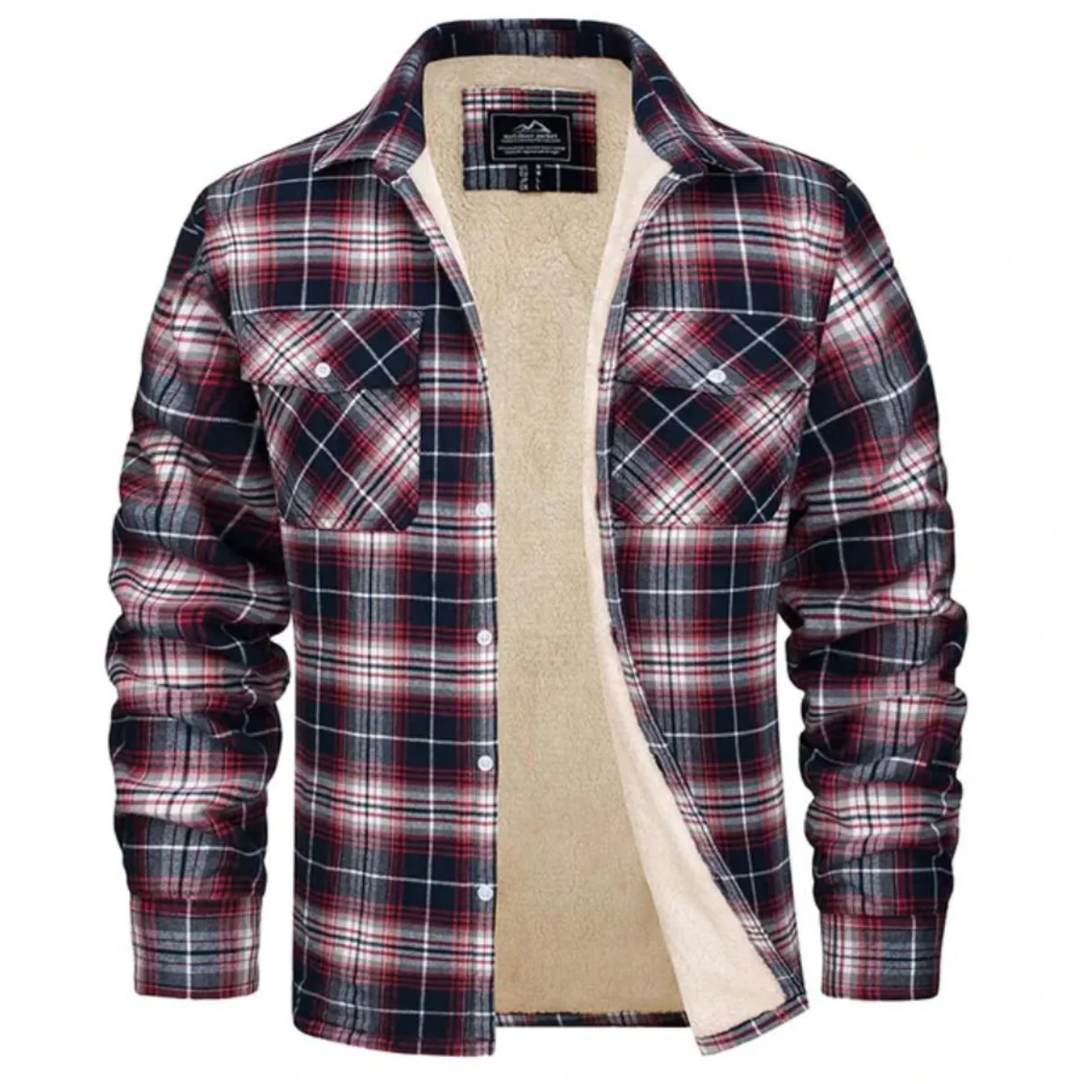 Herren Kariertes Fleecejacke | Freizeit Winterbekleidung - Image 4
