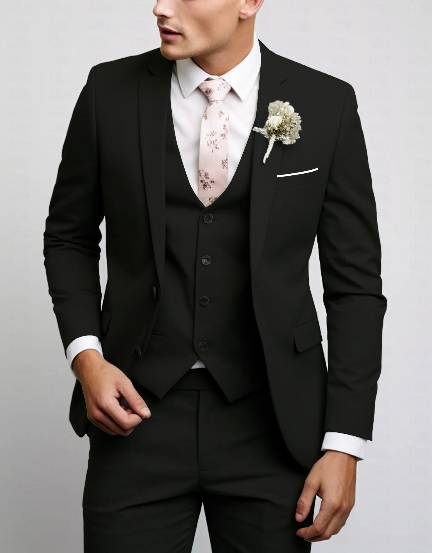 Herren Klassische Eleganz Hochzeitsgast Anzug | 3-Teilig - Image 3