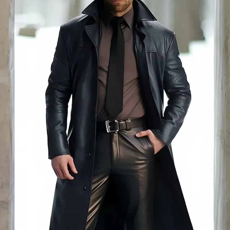 Herren klassischer langer Mantel | Lang - Image 4