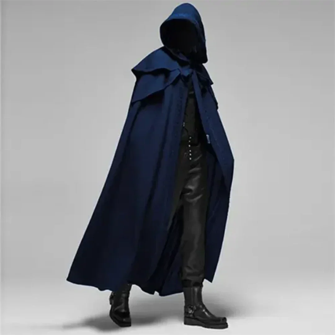 Herren Lang Halloween Mantel | mit Kapuze - Image 2