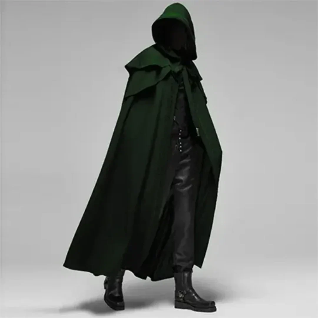 Herren Lang Halloween Mantel | mit Kapuze - Image 3