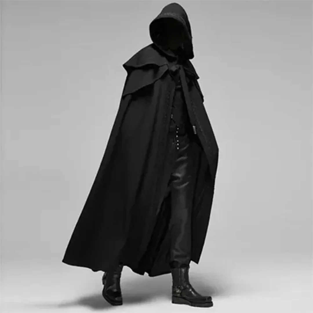 Herren Lang Halloween Mantel | mit Kapuze - Image 4