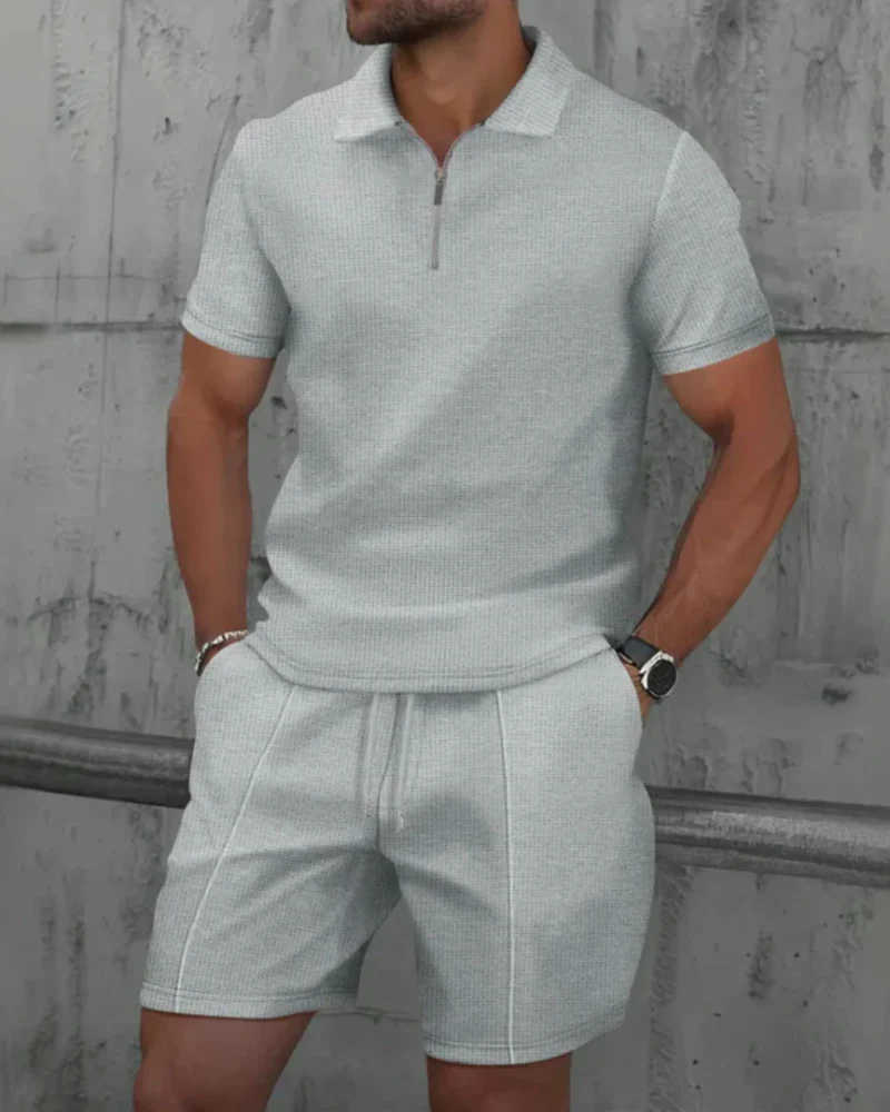 Herren lässiges Poloshirt- und Shorts-Set | kurzer hose - Image 6